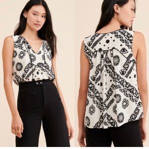 Anthropologie silk lined tank blouse size 12 Giuliana